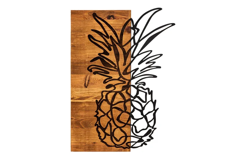 Bahama Veggdekor, Svart/Valnøtt