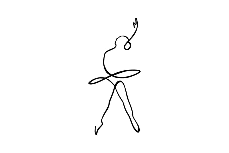 Ballerina 2 Veggdekor - Svart - Innredning - Veggdekorasjon - Skilt - Metallskilt