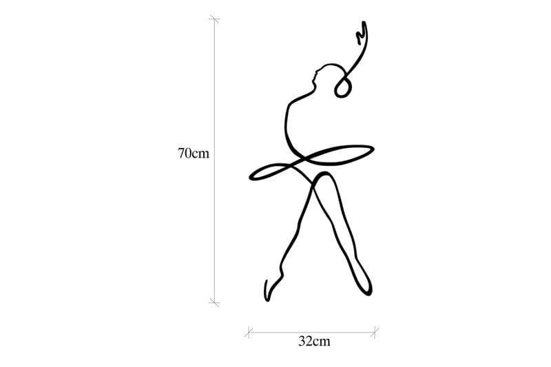 Ballerina 2 Veggdekor - Svart - Innredning - Veggdekorasjon - Skilt - Metallskilt