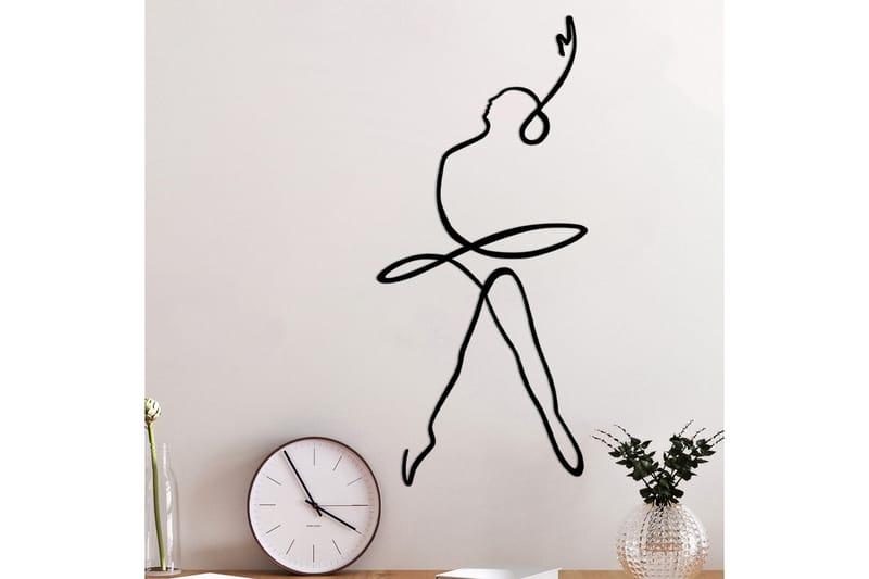 Ballerina 2 Veggdekor - Svart - Innredning - Veggdekorasjon - Skilt - Metallskilt