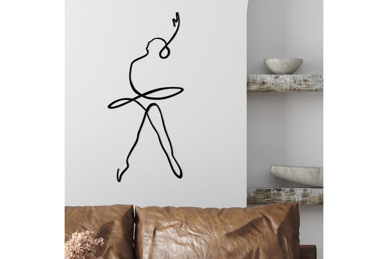 Ballerina 2 Veggdekor - Svart - Innredning - Veggdekorasjon - Skilt - Metallskilt