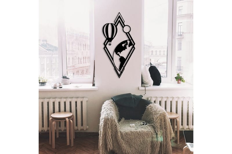 Balloon Veggdekor - Svart - Innredning - Veggdekorasjon - Skilt - Metallskilt