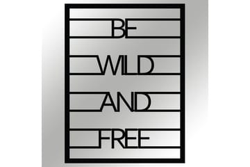 Be Wild And Free Veggdekor - Svart - Innredning - Veggdekorasjon - Skilt - Metallskilt