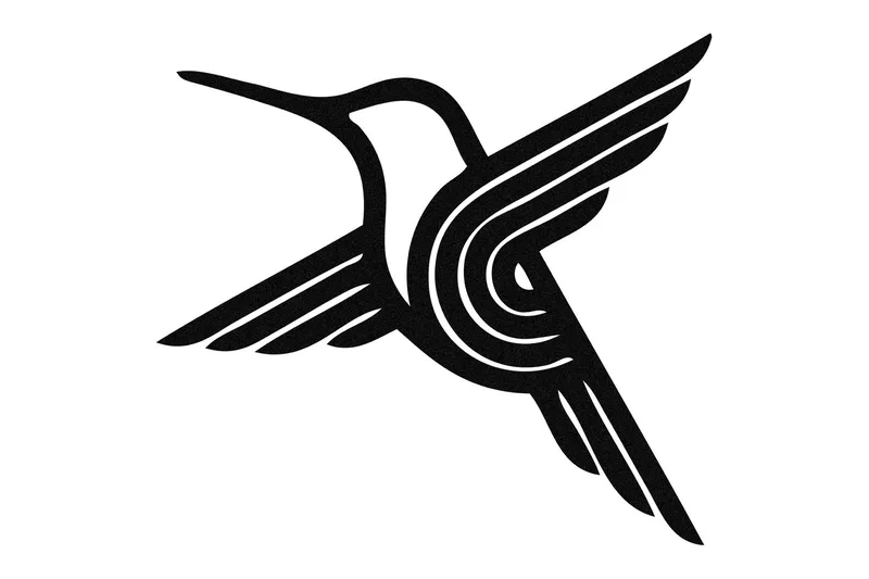 Bee bird Veggdekor, Svart