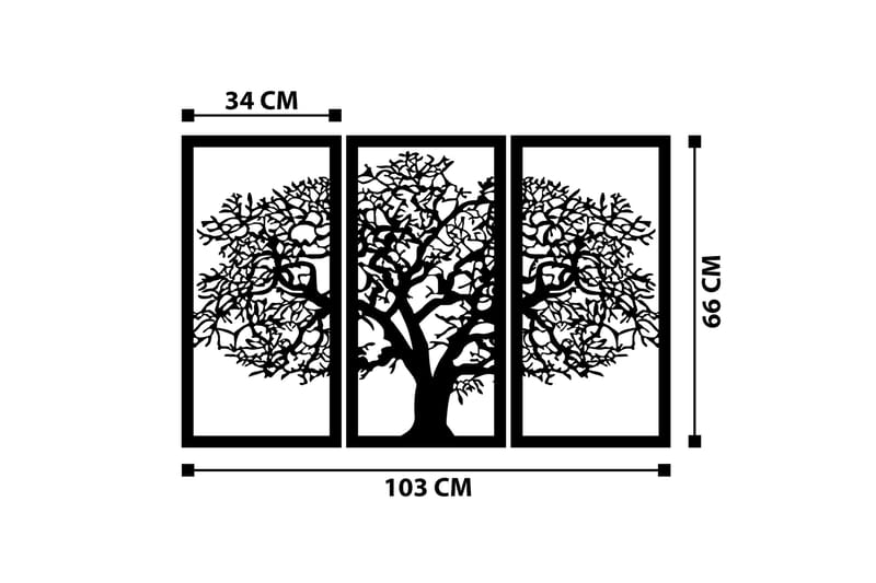 Berceste 2 Veggdekor - Svart - Innredning - Veggdekorasjon - Skilt - Metallskilt