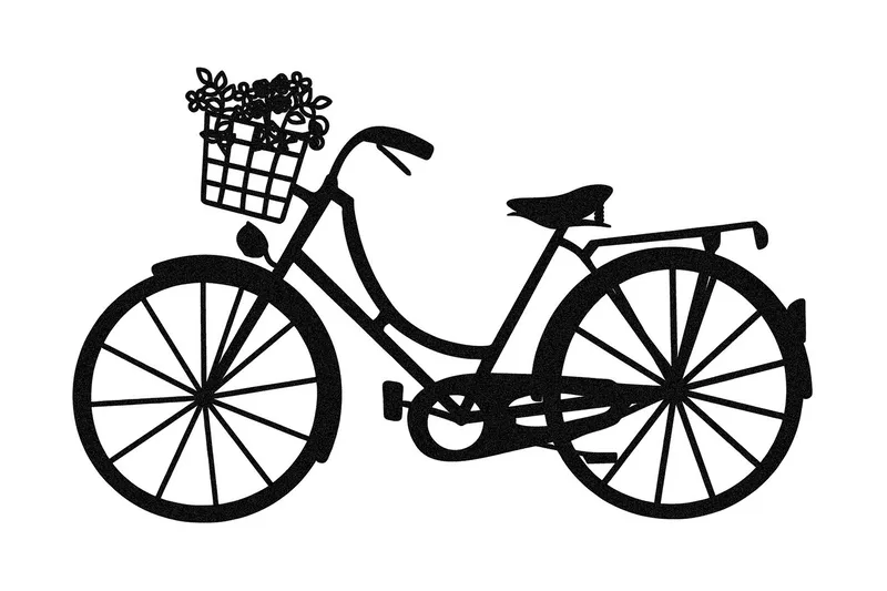 Bike Veggdekor, Svart