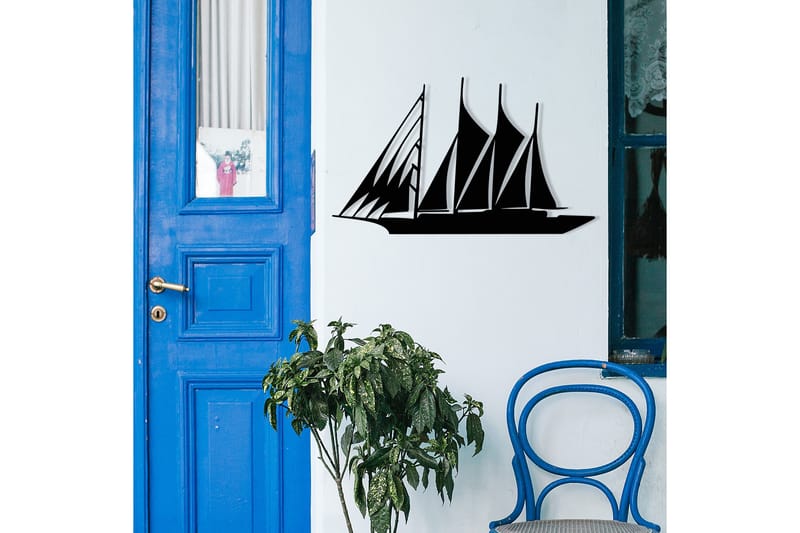 Boat Veggdekor - Svart - Innredning - Veggdekorasjon - Skilt - Metallskilt