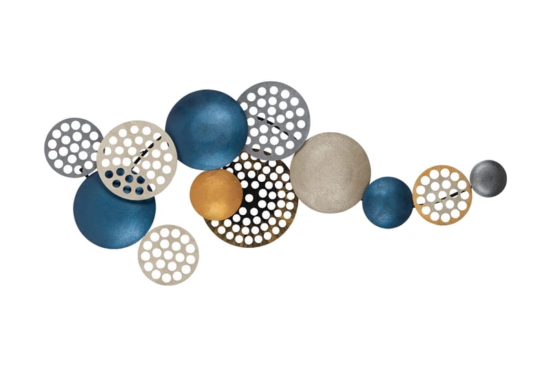 Bronte - Veggdekor, Blå/Champagne/Oransje