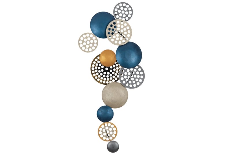 Bronte - Veggdekor - Blå/Champagne/Oransje - Innredning - Veggdekorasjon - Skilt - Metallskilt