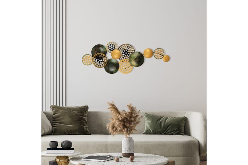 Bronte - Veggdekor - Oransje/Grønn - Innredning - Veggdekorasjon - Skilt - Metallskilt