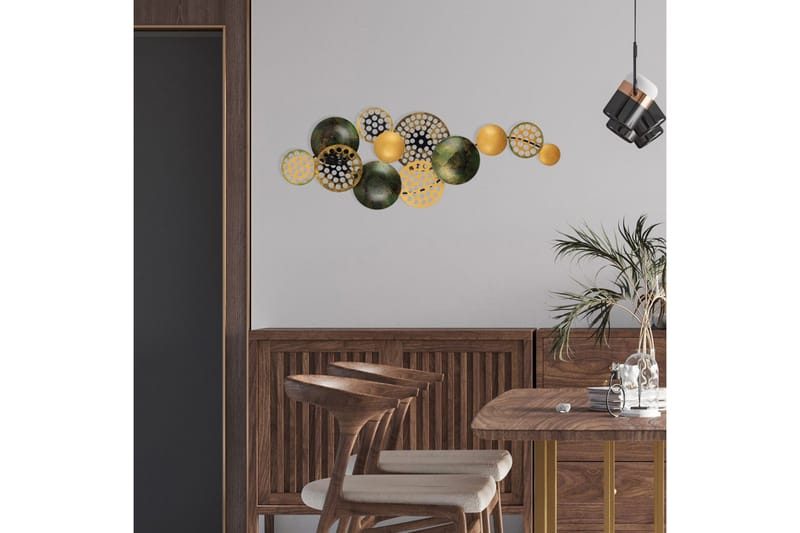 Bronte - Veggdekor - Oransje/Grønn - Innredning - Veggdekorasjon - Skilt - Metallskilt