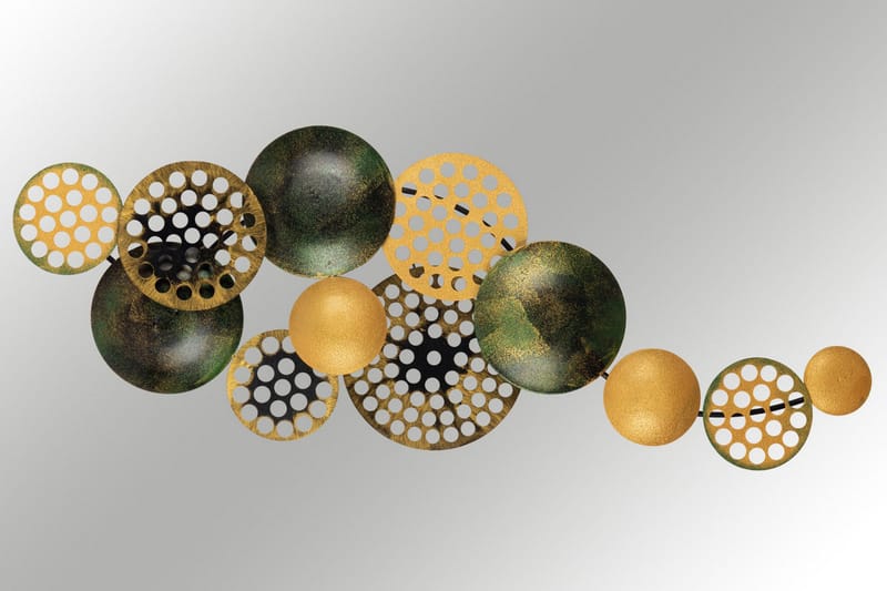 Bronte - Veggdekor - Oransje/Grønn - Innredning - Veggdekorasjon - Skilt - Metallskilt