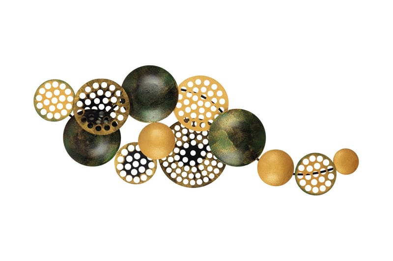 Bronte - Veggdekor, Oransje/Grønn