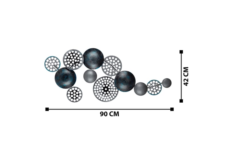 Bronte - Veggdekor - Oransje/Grønn - Innredning - Veggdekorasjon - Skilt - Metallskilt