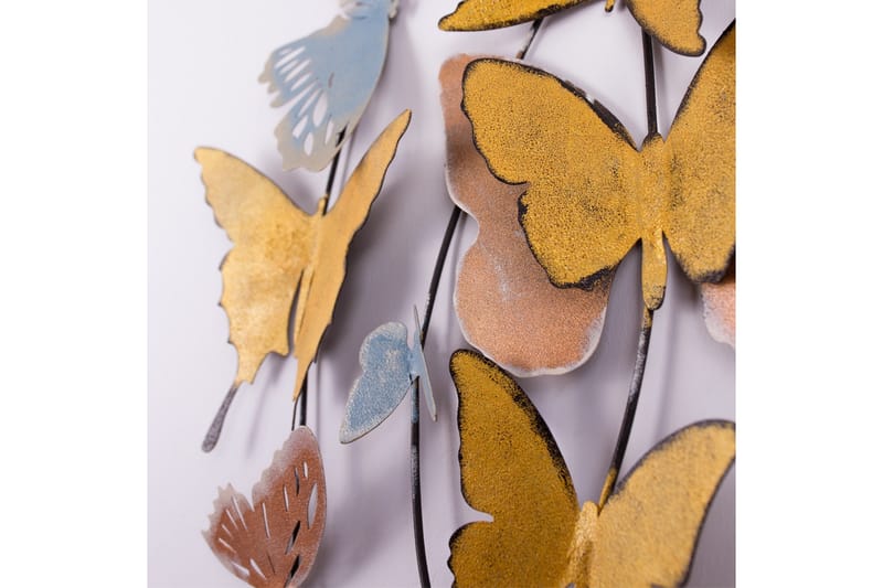 Butterflies Veggdekor - Flerfarget - Innredning - Veggdekorasjon - Skilt - Metallskilt