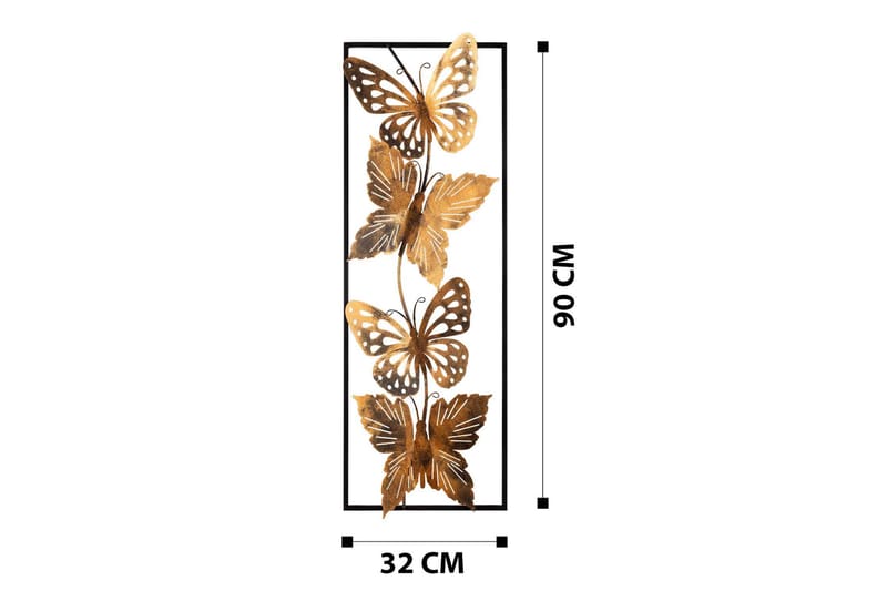 Butterfly Veggdekor - Flerfarget - Innredning - Veggdekorasjon - Skilt - Metallskilt