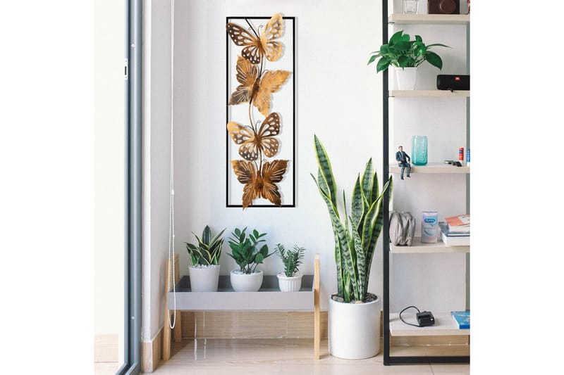 Butterfly Veggdekor - Flerfarget - Innredning - Veggdekorasjon - Skilt - Metallskilt