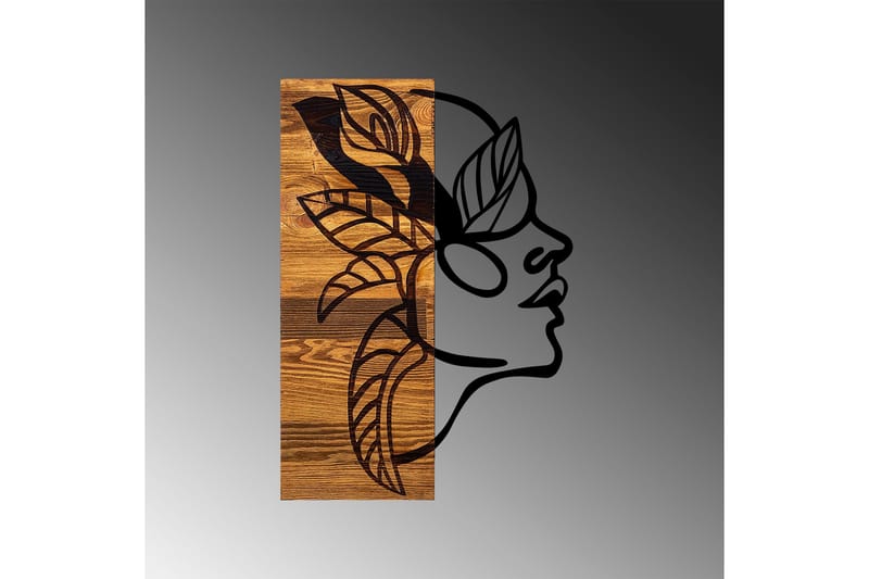 Calm Veggdekor - Svart/Lys Valnøtt - Innredning - Veggdekorasjon - Skilt - Metallskilt