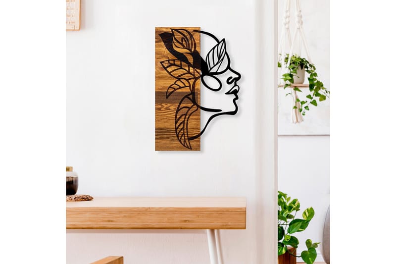 Calm Veggdekor - Svart/Lys Valnøtt - Innredning - Veggdekorasjon - Skilt - Metallskilt