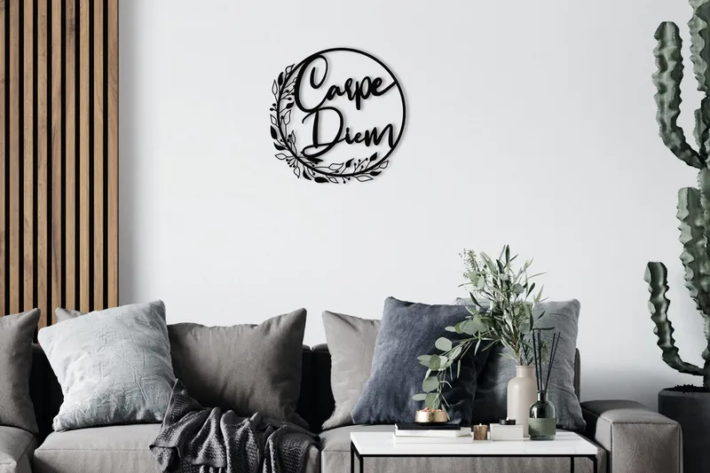 Carpe Diem Veggdekor, Svart