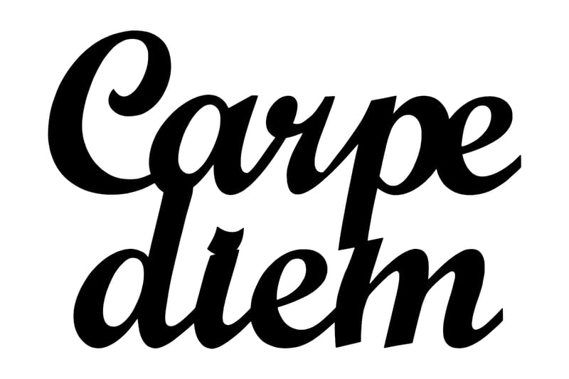 Carpediem 1 Veggdekor, Svart