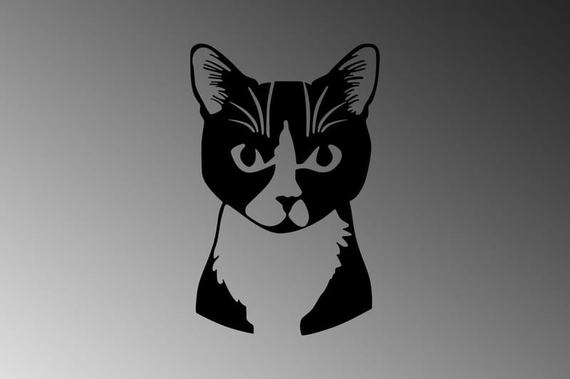 Cat 10 Veggdekor - Svart - Innredning - Veggdekorasjon - Skilt - Metallskilt