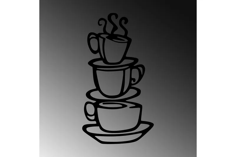 Coffee Veggdekor - Svart - Innredning - Veggdekorasjon - Skilt - Metallskilt