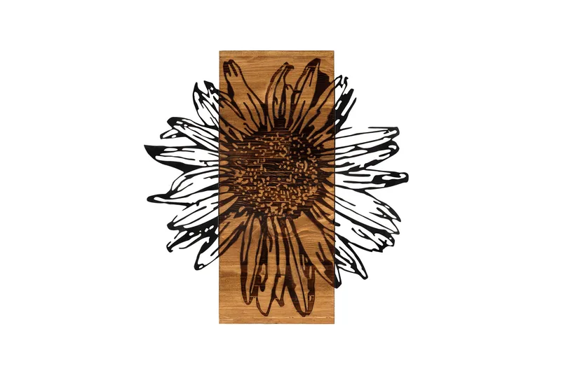 Daisy Veggdekor, Svart/Valnøtt