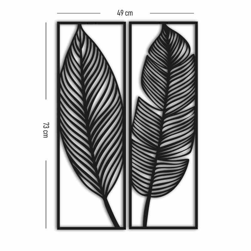 Decorative Metal Wall Accessory 24x73 - Innredning - Veggdekorasjon - Skilt - Metallskilt