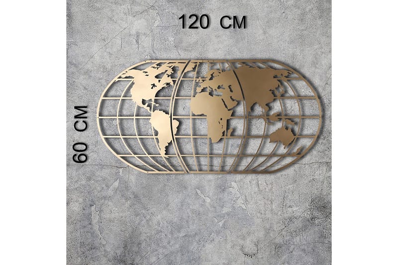 Decorative Metal Wall Accessory 60x120 - Innredning - Veggdekorasjon - Skilt - Metallskilt