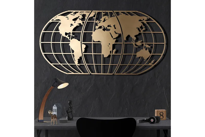 Decorative Metal Wall Accessory 60x120 - Innredning - Veggdekorasjon - Skilt - Metallskilt