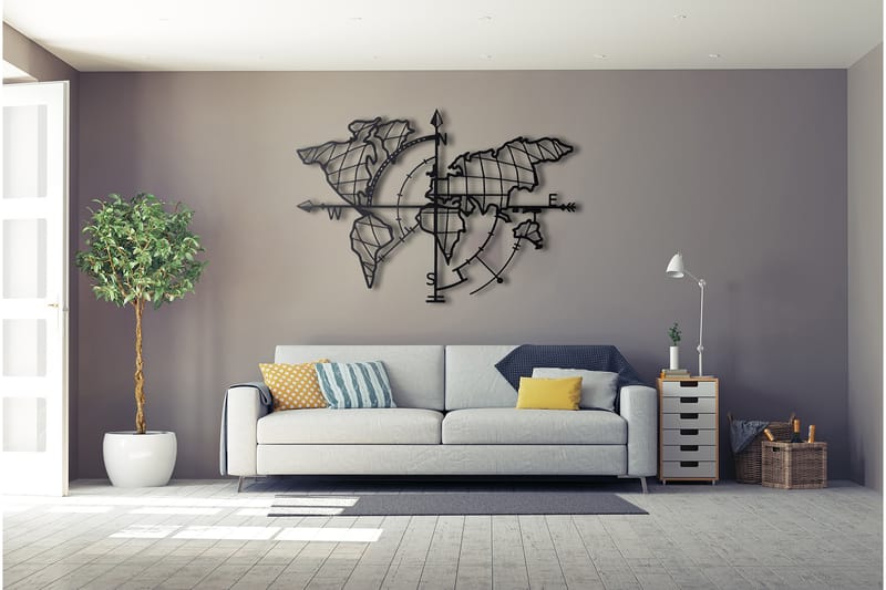 Decorative Metal Wall Accessory 65x95 - Innredning - Veggdekorasjon - Skilt - Metallskilt