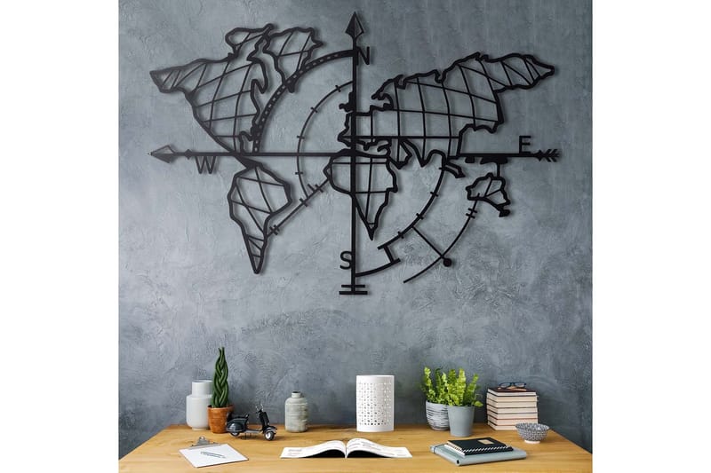 Decorative Metal Wall Accessory 65x95 - Innredning - Veggdekorasjon - Skilt - Metallskilt