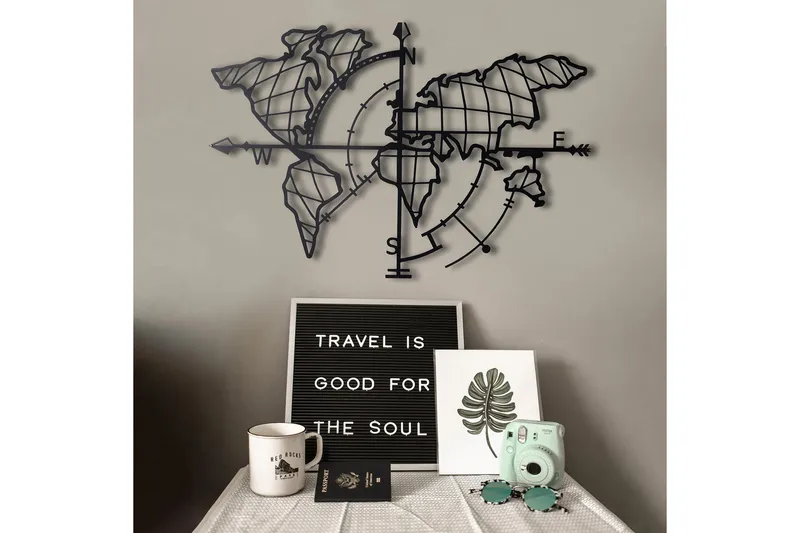 Decorative Metal Wall Accessory 65x95 - Innredning - Veggdekorasjon - Skilt - Metallskilt