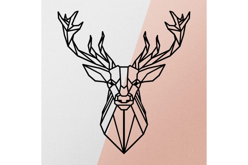 Deer 2 Veggdekor - Svart - Innredning - Veggdekorasjon - Skilt - Metallskilt