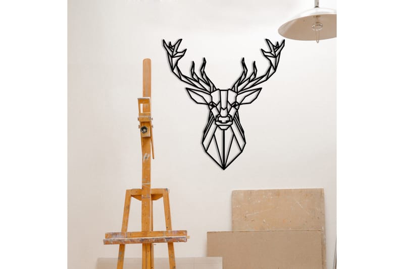 Deer 2 Veggdekor - Svart - Innredning - Veggdekorasjon - Skilt - Metallskilt