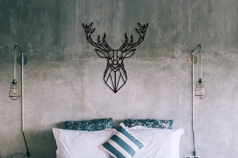 Deer 2 Veggdekor - Svart - Innredning - Veggdekorasjon - Skilt - Metallskilt