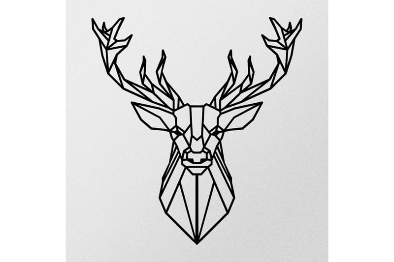 Deer 2 Veggdekor - Svart - Innredning - Veggdekorasjon - Skilt - Metallskilt