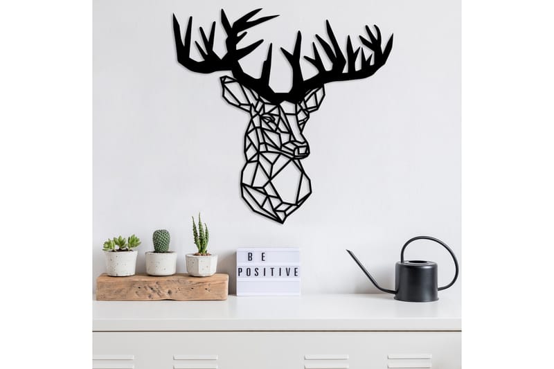 Deer Veggdekor - Svart - Innredning - Veggdekorasjon - Skilt - Metallskilt
