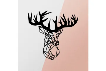 Deer Veggdekor - Svart - Innredning - Veggdekorasjon - Skilt - Metallskilt