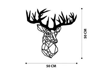 Deer Veggdekor - Svart - Innredning - Veggdekorasjon - Skilt - Metallskilt