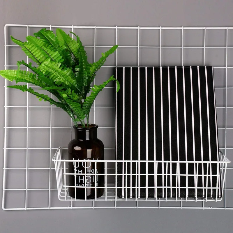 Dekorativ Veggdekor 16x38 cm - Hvit - Oppbevaring - Oppbevaring til småting - Kurver - Trådkurve