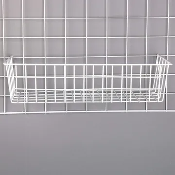 Dekorativ Veggdekor 16x38 cm - Hvit - Oppbevaring - Oppbevaring til småting - Kurver - Trådkurve