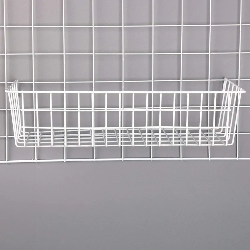 Dekorativ Veggdekor 16x38 cm - Hvit - Oppbevaring - Oppbevaring til småting - Kurver - Trådkurve