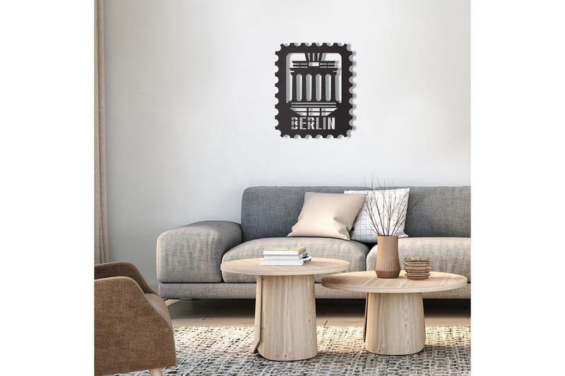 Dekorativ Veggdekor 30x37 cm - Svart - Innredning - Veggdekorasjon - Skilt - Metallskilt