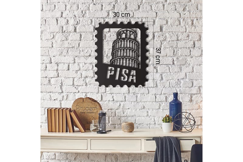 Dekorativ Veggdekor 30x37 cm - Svart - Innredning - Veggdekorasjon - Skilt - Metallskilt