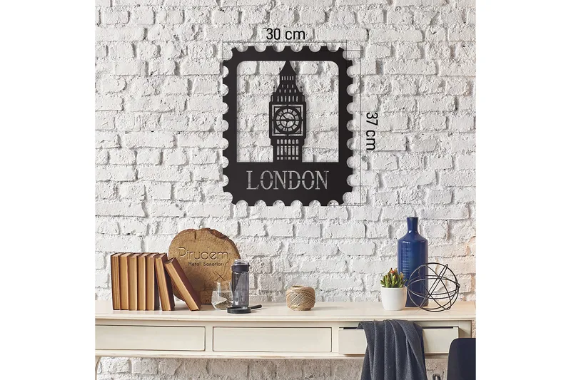 Dekorativ Veggdekor 30x37 cm - Svart - Innredning - Veggdekorasjon - Skilt - Metallskilt