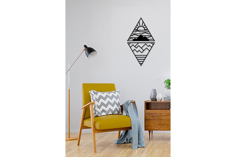 Dekorativ Veggdekor 30x70 cm - Svart - Innredning - Veggdekorasjon - Skilt - Metallskilt