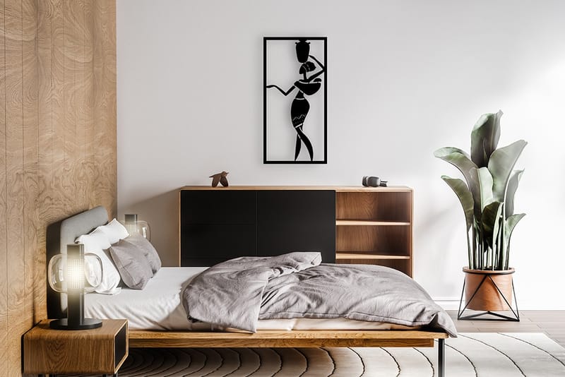 Dekorativ Veggdekor 35x70 cm - Svart - Innredning - Veggdekorasjon - Skilt - Metallskilt