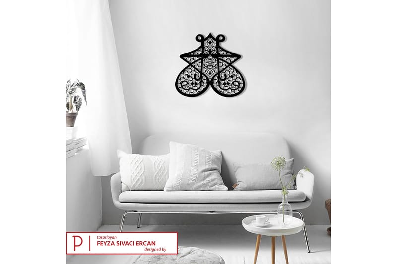 Dekorativ Veggdekor 35x70 cm - Svart - Innredning - Veggdekorasjon - Skilt - Metallskilt